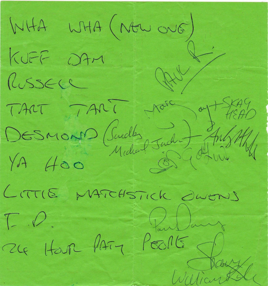 HAPPY MONDAYS WITH TONY WILSON LATER SIGNATURE